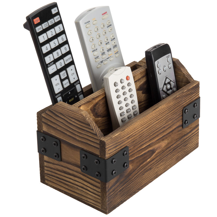 MyGift Dark Brown Remote Control Holder Wayfair